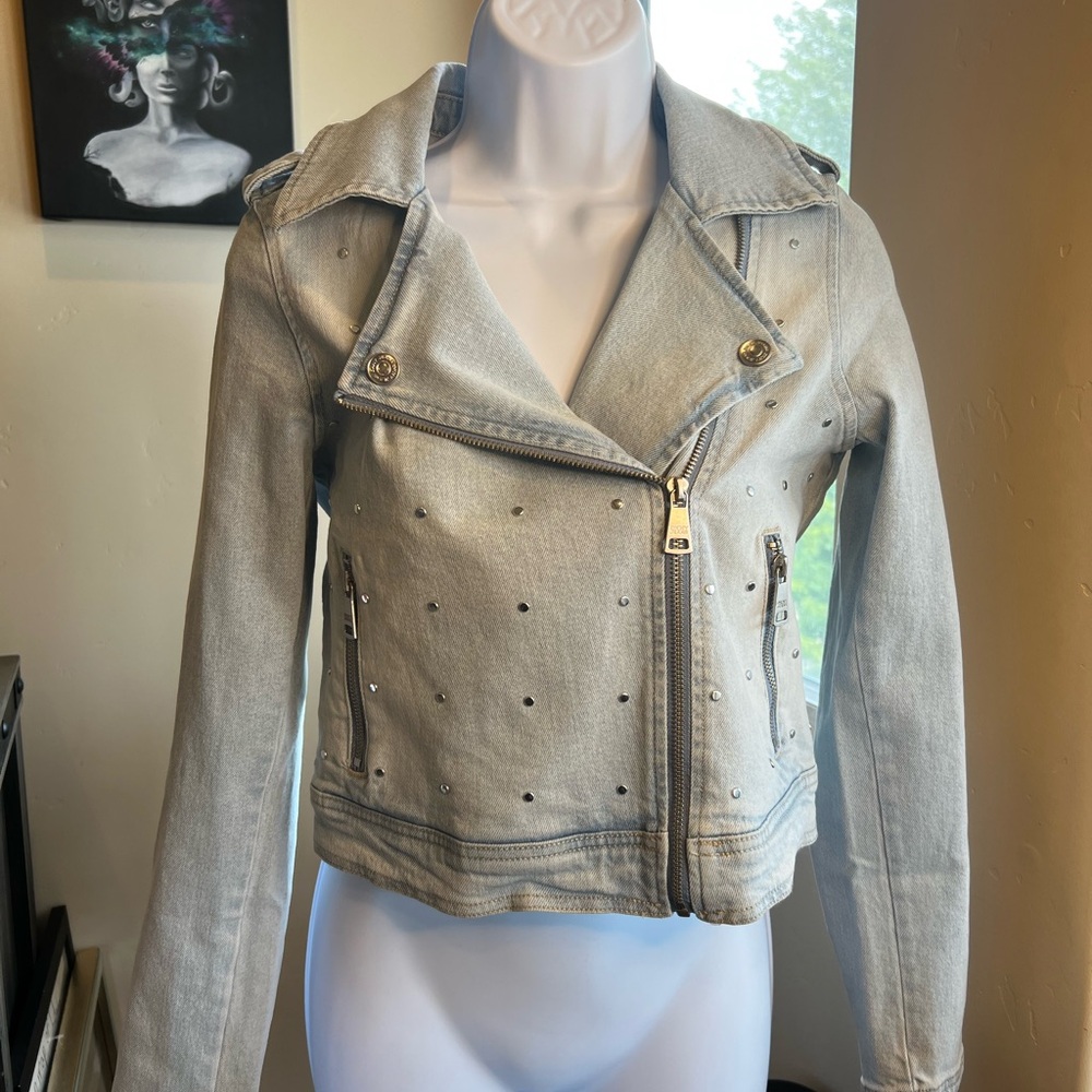 DKNY NWT- Women's Studded Light Denim Jacket